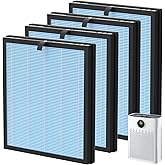 HAP603 Replacement Filter for ECOSELF HAP603/HAP603WF Air Purifier, 4 Pack | 3-Stage Filtration, True HEPA Filter with Activated Carbon, # RFHAP603, Blue