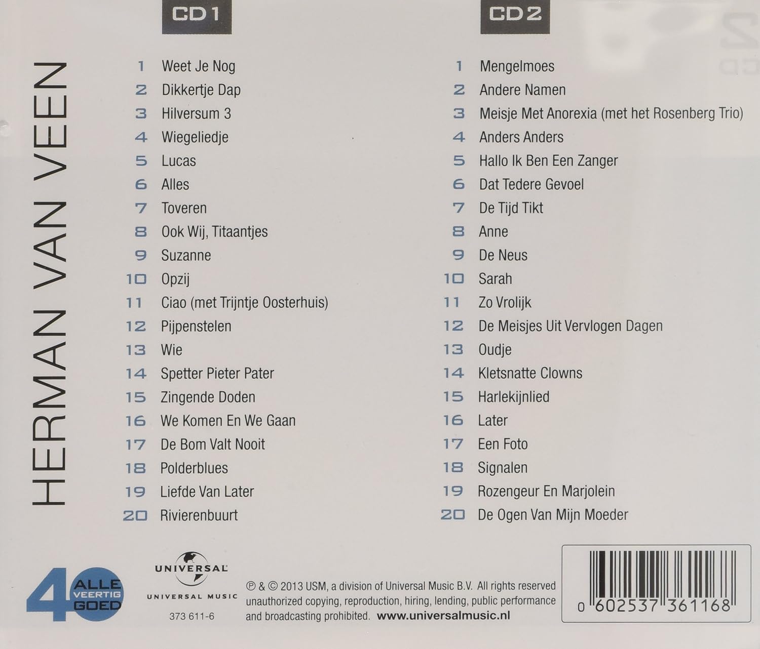 Herman Van Veen Alle 40 Goed Amazoncom Music