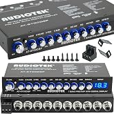 Audiotek 8700DSP 1/2 DIN 7-Band Car Audio Equalizer - Front, Rear &amp; Subwoofer Outputs, Up to 7V RMS, Gold-Plated RCA Connections - Car, Boat, RV, RTV &amp; Motorcycle