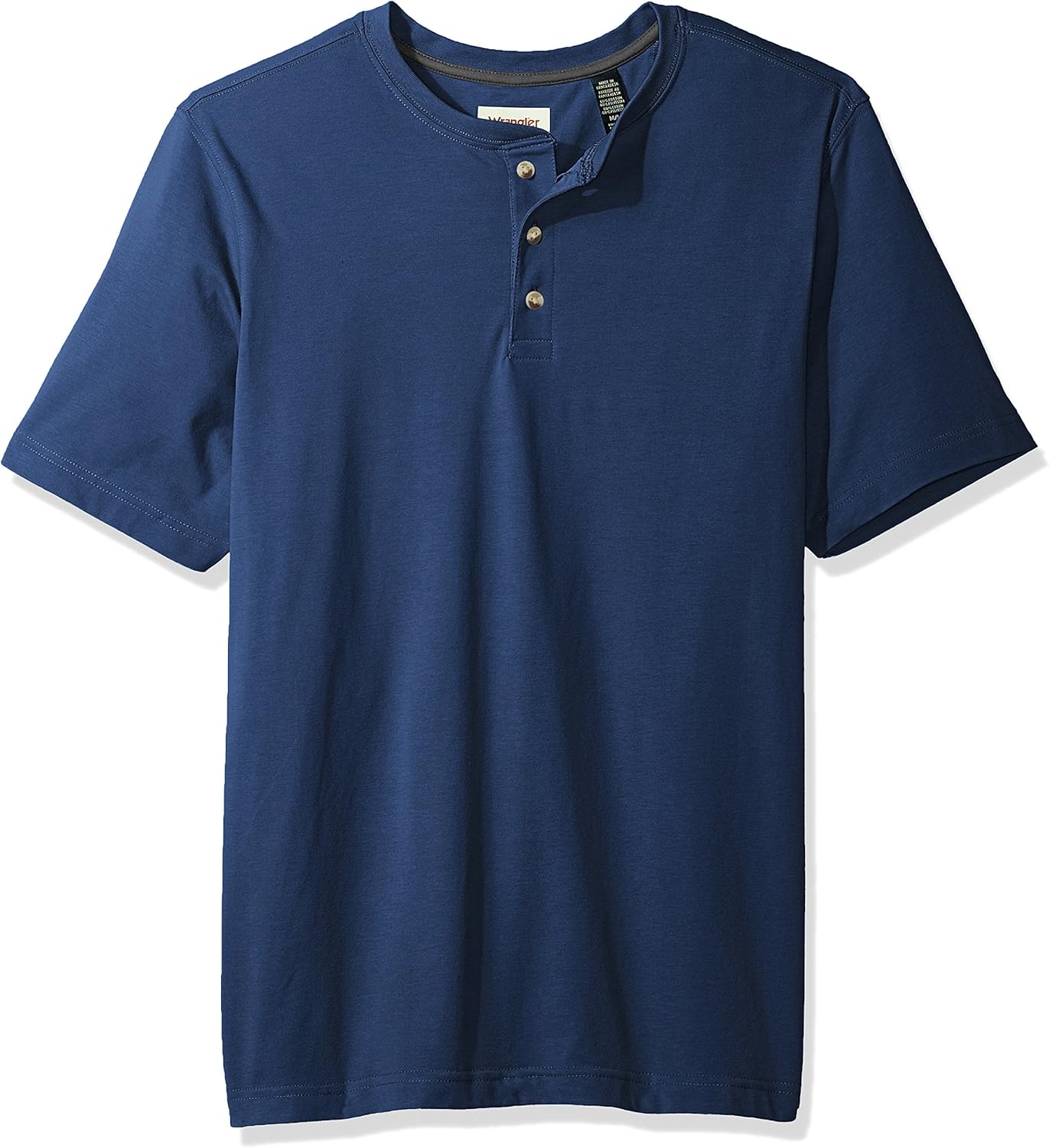 Wrangler Authentics Men's Short Sleeve Henley Tee at  Men’s Clothing store