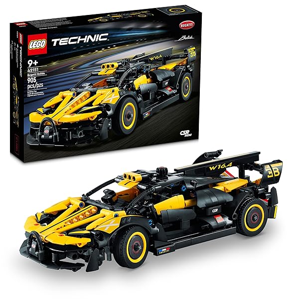 LEGO TECHNIC BUGATTI BOLIDE RACING CAR BUILDING SET – MODEL AND RACE ENGINEERING TOY FOR BACK TO SCHOOL, COLLECTIBLE SPORTS CAR CONSTRUCTION KIT FOR BOYS, GIRLS, AND TEEN BUILDERS AGES 9+, 42151
