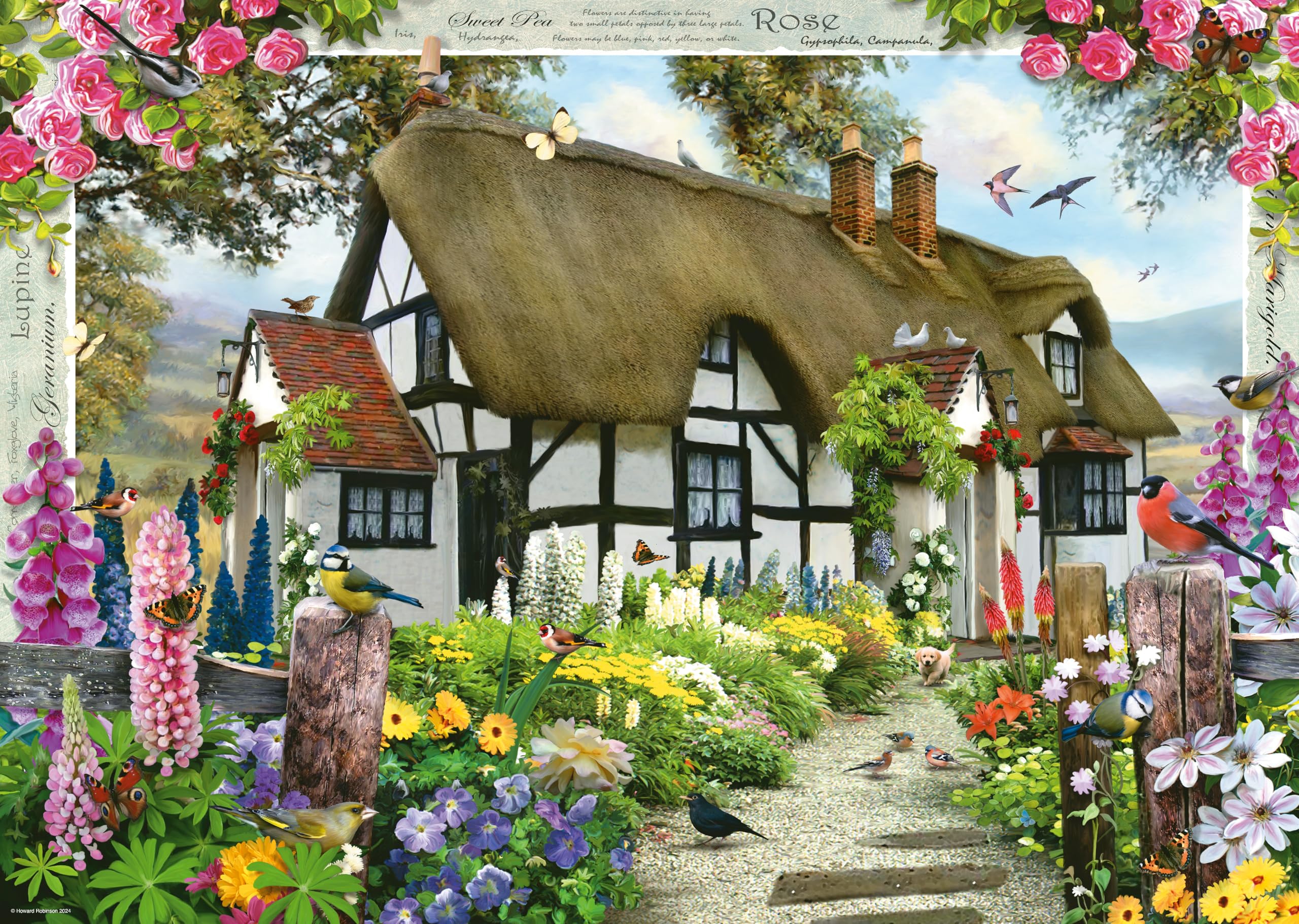 Ravensburger Rose Cottage 500 Piece Jigsaw Puzzle for Adults and Kids Age 10 Years Up - Large Format