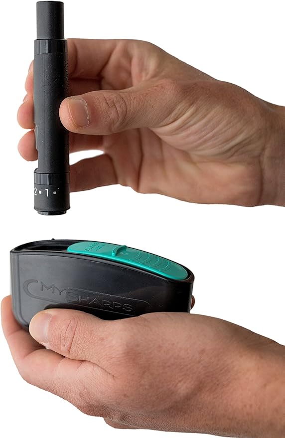 Glucology® Travel Sharps Disposal Container Specially