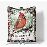 Cardinal Blanket Christian Red Birds Fleece Throw Blanket Super Soft Warm Cozy Fuzzy Plush Cardinals Blanket for Men Women Girls Boys Kids Teens Room Decor 40"X50"