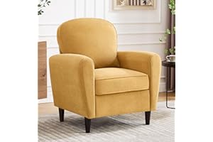 choairy Accent Chair, Mid Century Modern Arm Chair with Thick Cushion and Soft Back, Comfy Upholstered Reading Chair Single S
