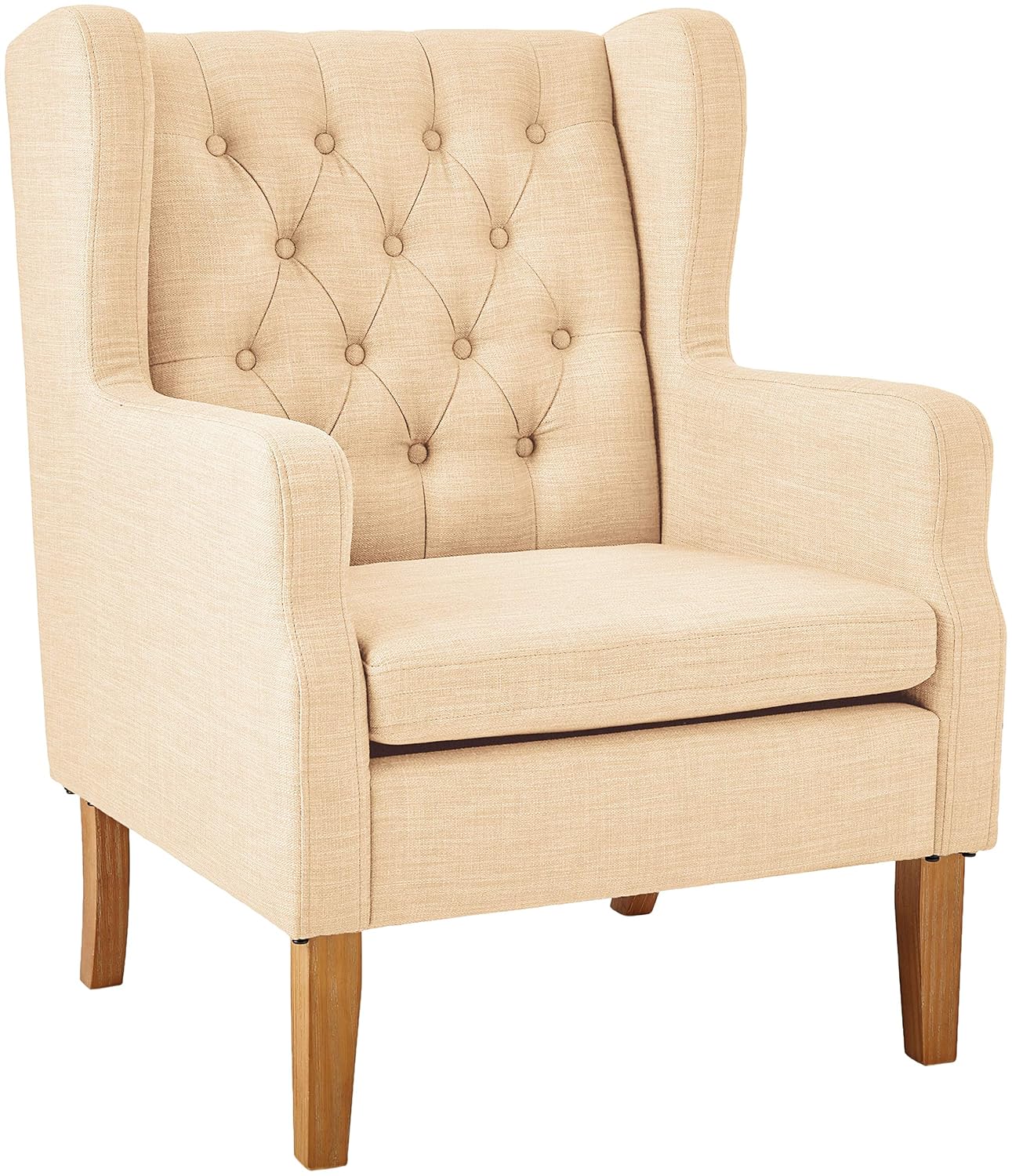 Ravenna Home Margaret Modern Living Room Chair, 28"W, Beige