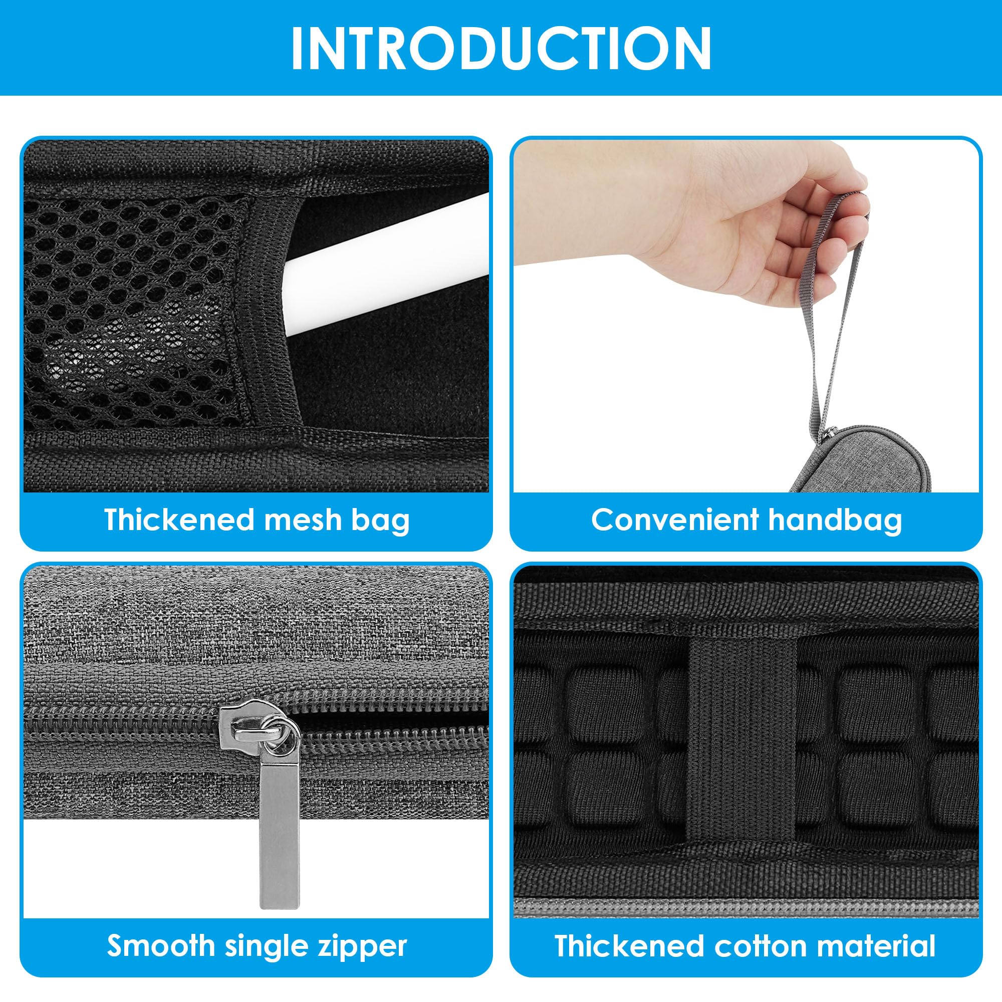 TOCCOOL Oral Thermometer Case & Digital Oral Temperature Bag, Sturdy Storage Box Compatible with Boncare/Rongfeng/iProvèn(EVA, Earthquake Protection, Only Case)