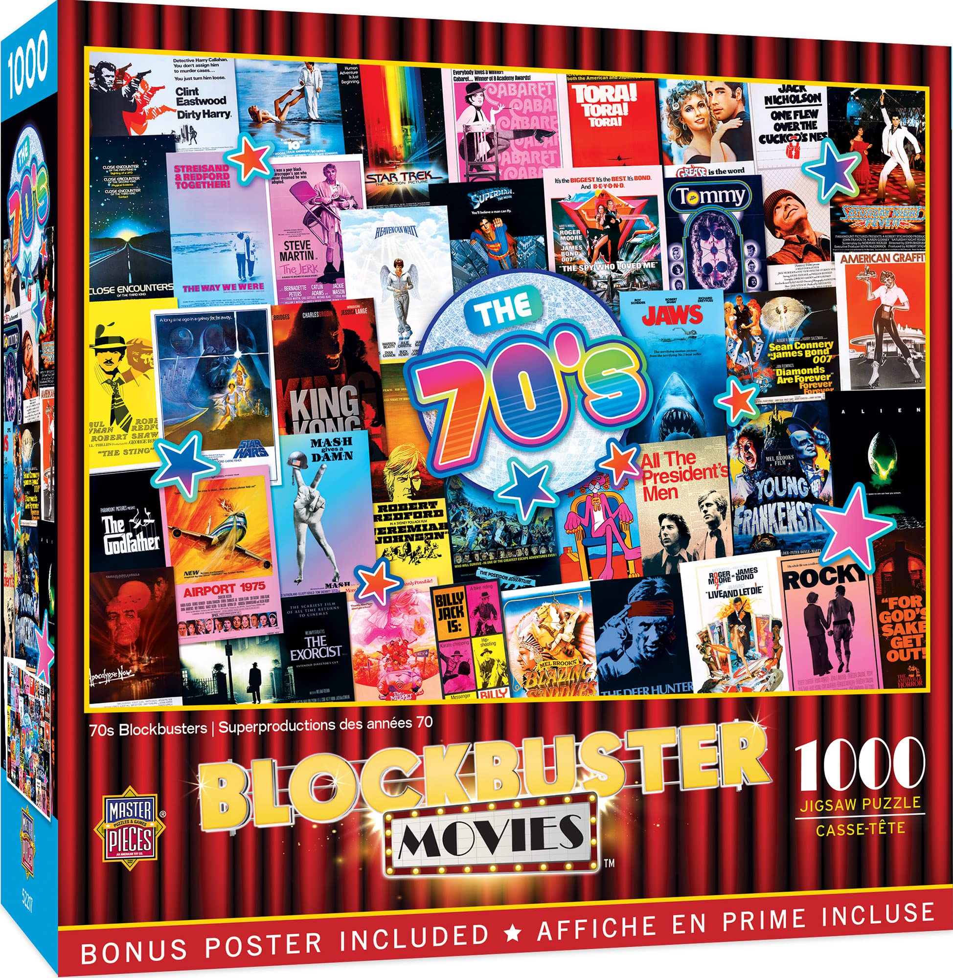 Blockbuster Movies - The 70s 1000 piece jigsaw puzzle 680mm x 490mm (mpc)