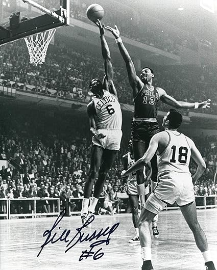 bill russell autographed basketball