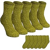 Suhine 12 Pairs Fuzzy Socks Winter Warm Socks Women Soft Stocking Plush Coral Fleece Gift for Christmas Winter Slipper Sleep