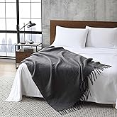 Kenneth Cole - Blanket, Faux Mohair Throw Blanket for Bed or Couch, Reversible Bedding with a Lightweight Feel, Oversized Blanket (Grey, 50" x 70")