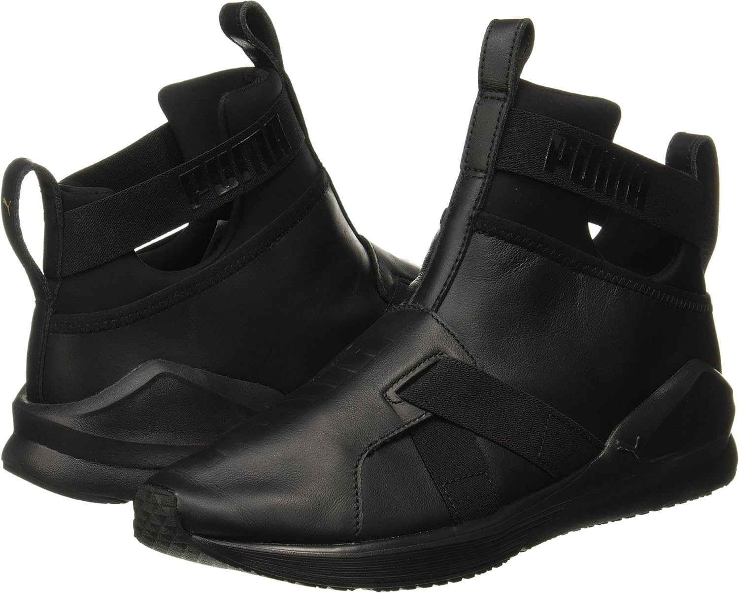 puma fierce strap leather wn's black