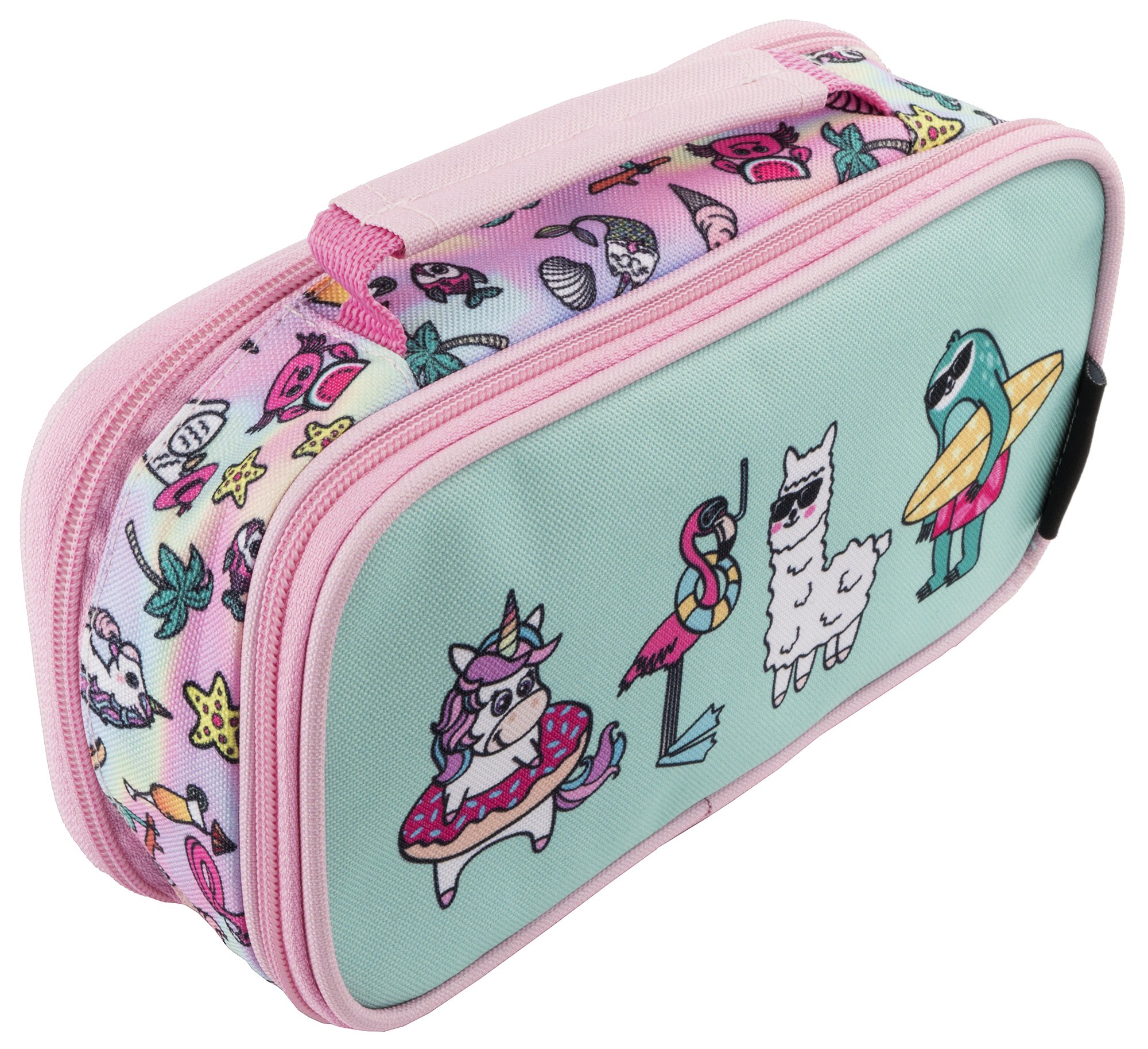 Fringoo - Kids Pencil Case - Two Compartment - Large Pencil Case for Kids and Teens - Stationery Organiser with Handle - Dream Team Design