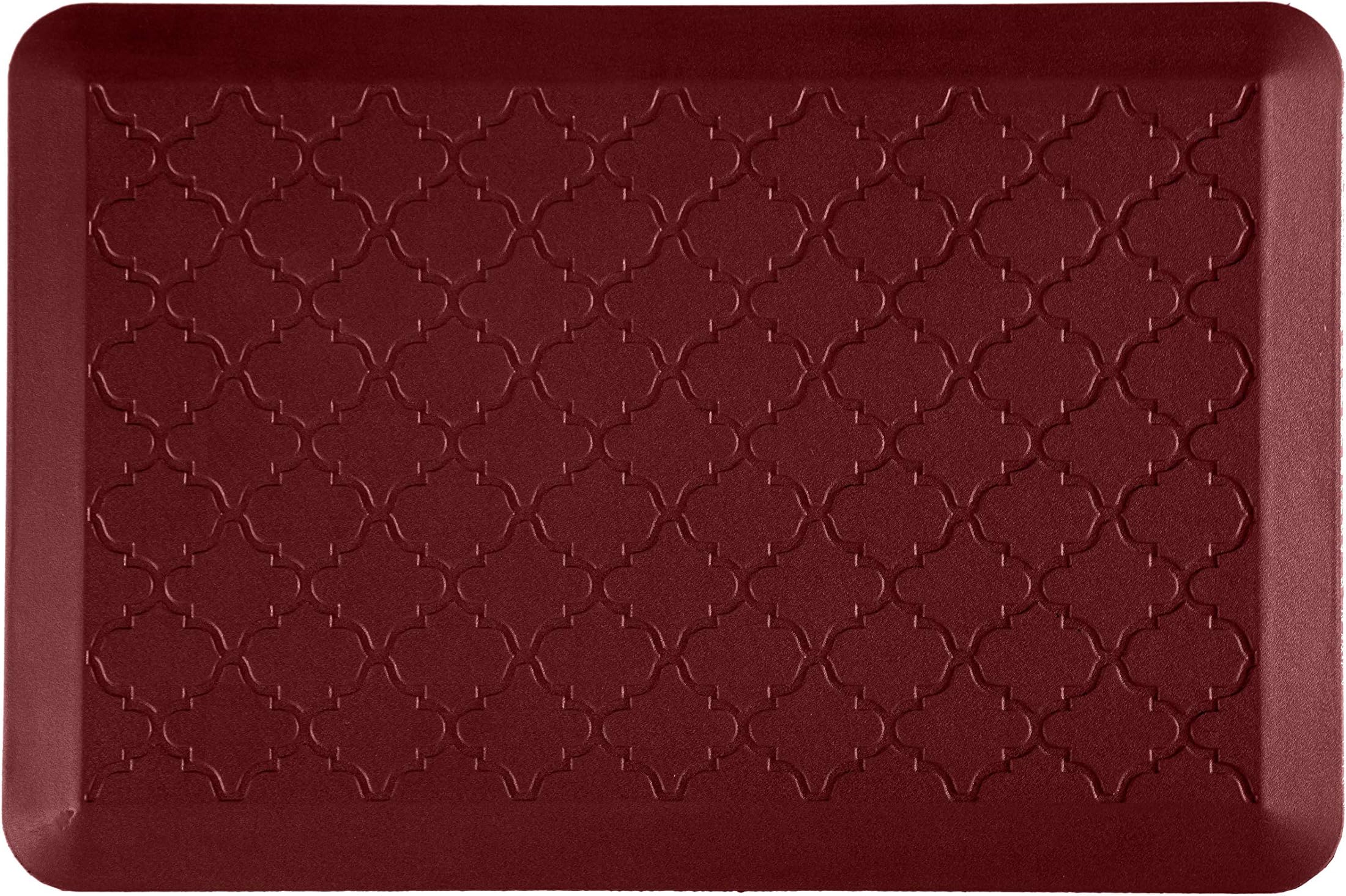 Ornavo Home 3/4" Thick Non-Slip Premium Anti Fatigue Ergonomic Comfort Floor Mat - Non Toxic - Waterproof & Cleanable- Perfect for Kitchen, Work & Office Standing Desk - 20" W x 30" L - Burgundy Red