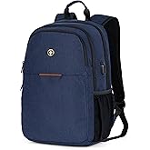 Swissdigital Design College 17 inch Laptop Backpack, Slim Business Travel Laptop Backpack With USB Charging Port For Women & Men Laptop Dark Blue (BIBERSTEIN SD1636-12)