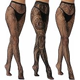 EVERSWE High Waist Fishnet Tights, Thigh High Suspender Stockings