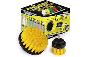 DRILLBRUSH Drill Brush – Drill Brush Kit – Drill Brushes for Cleaning – Drill Brush Attachment - Drill Brush Set - Bathroom Accessories - Shower Cleaner - Bathtub - Bath Mat - Scrub Brush - Grout Cleaner