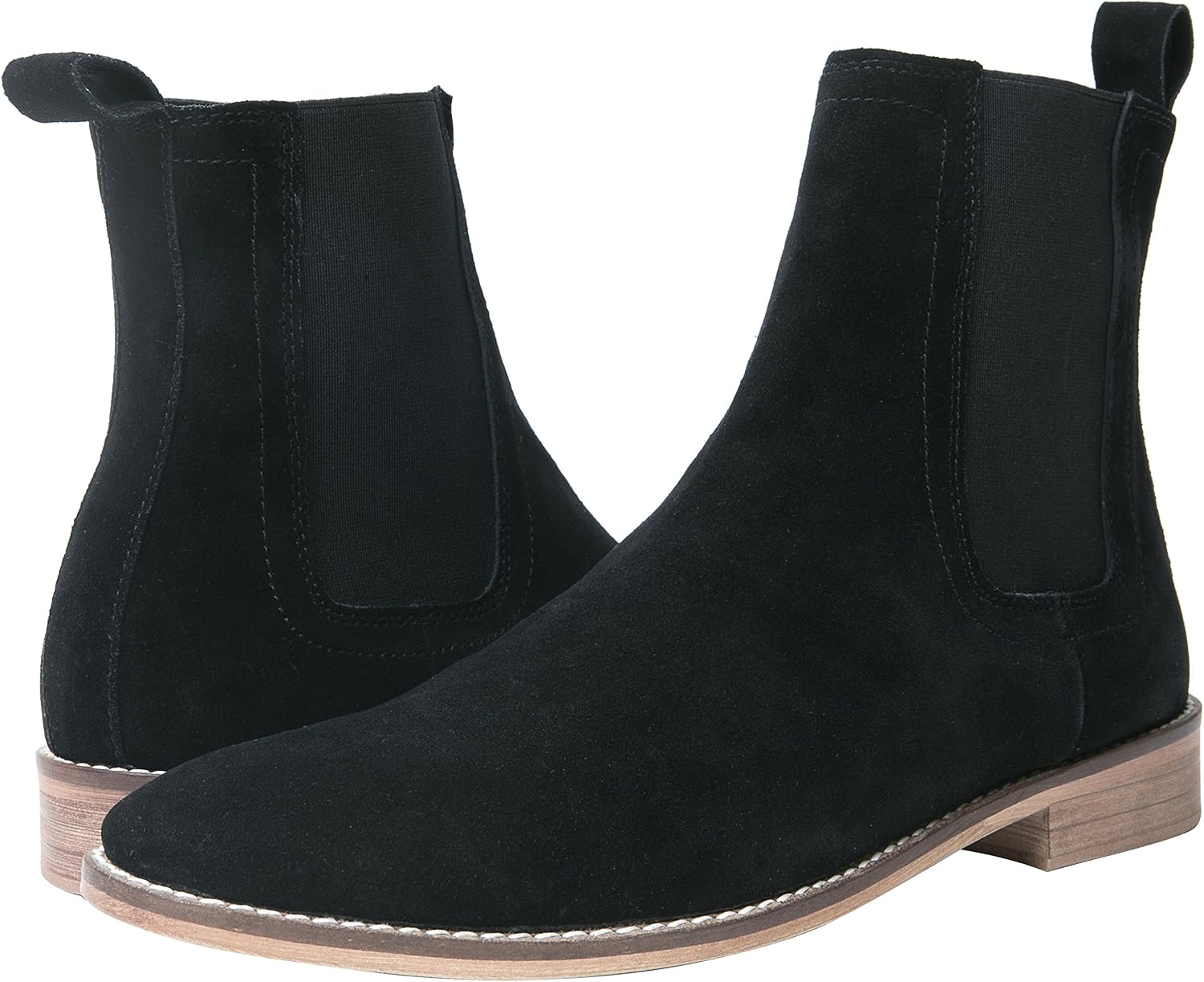Amazon Com Santimon Chelsea Boots Men Suede Casual Dress Boots Ankle Boots Formal Shoes Black Brown Grey Boots