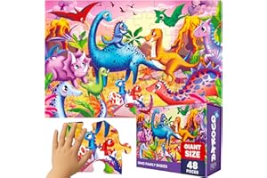 QUOKKA Giant Floor Puzzles for Kids Ages 4-6 - 2x3 Feet 48 Piece Puzzles for Toddlers 3-5 - Large Educational Kids Puzzle Age