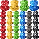 Chicingyou 24 Pcs Paisley Bandanas Seamless Neck Gaiter Mask Face Men Bulk Motorcycle Headband Dust Wind and UV Cover