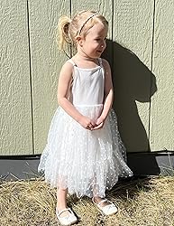 Arshiner Kids Girls Tulle Dress White Tutu Birthday