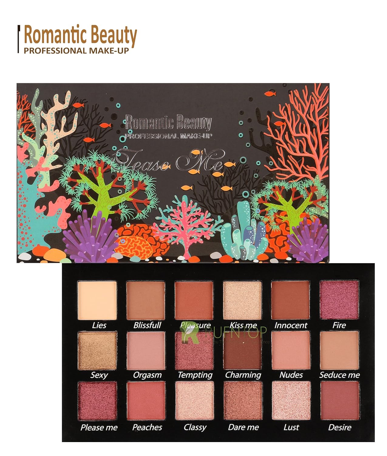 Romantic Beauty for Profe 18 Colors Eyeshadow Palette Eye Shadow Powder Make Up Waterproof Cosmetics(E105 18 Colors)