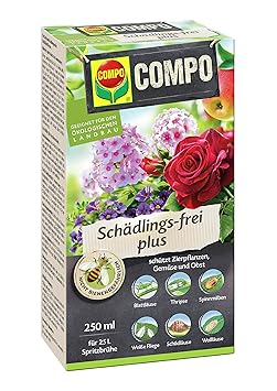COMPO Schädlings-frei plus, Bekämpfung von Schädlingen an Zierpflanzen, 250 ml