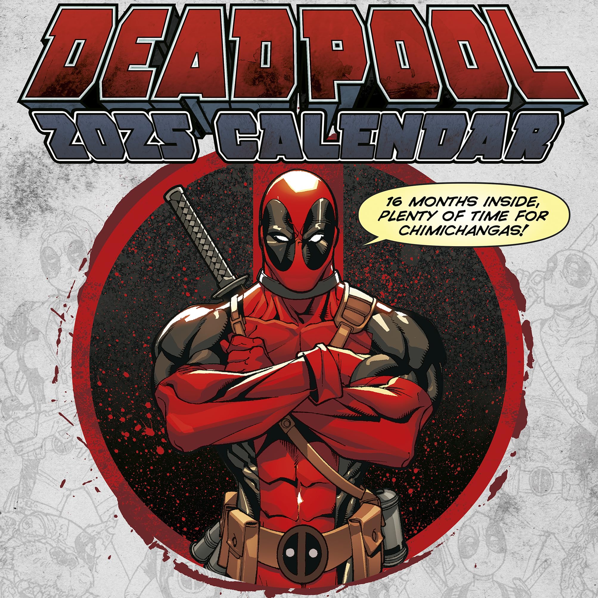 Pyramid International Deadpool 2025 Calendar – Marvel’s Merc with a Mouth, 16-Month Planner, Bold Deadpool Art, Gift for Marvel Fans