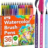 Mr. Pen- Watercolor Brush Pens, 36 Pack, Non-Toxic, Watercolor Markers with Flexible Paint Brush Pens for Coloring Books, Calligraphy, Blending, Journaling & Art Projects