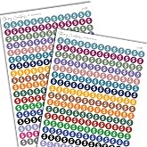 Stormy Creatives Dollar Sign Budget Planner Stickers, 468 Stickers | 468 small dollar sign icons across 2 sheets in 18 colors. Fits Happy Planner, Erin Condren &amp; dot grid journals
