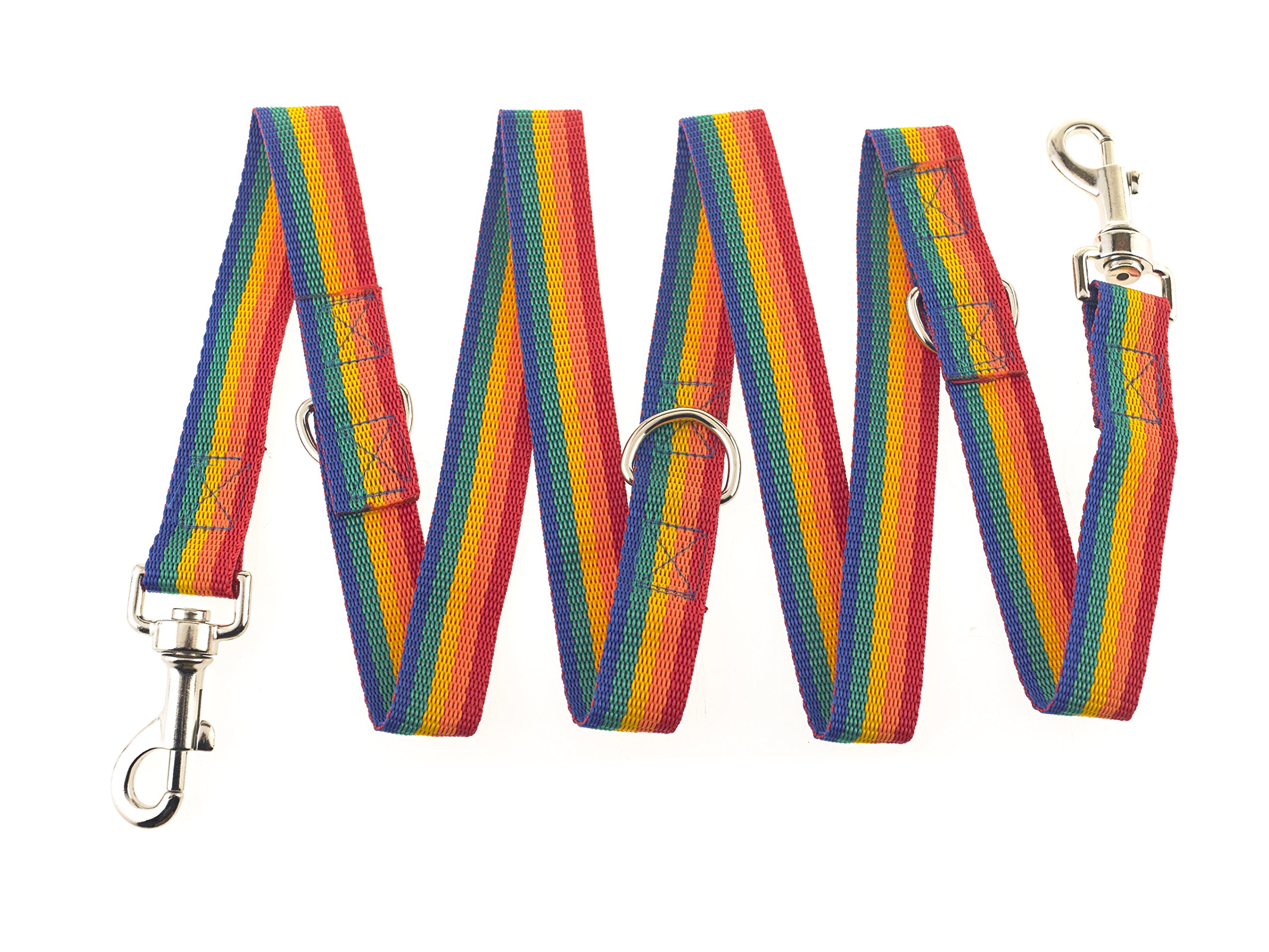 Maximum Pet Products Police style Rainbow dog training lead 6ft Multiple colours 6ft/1.8m