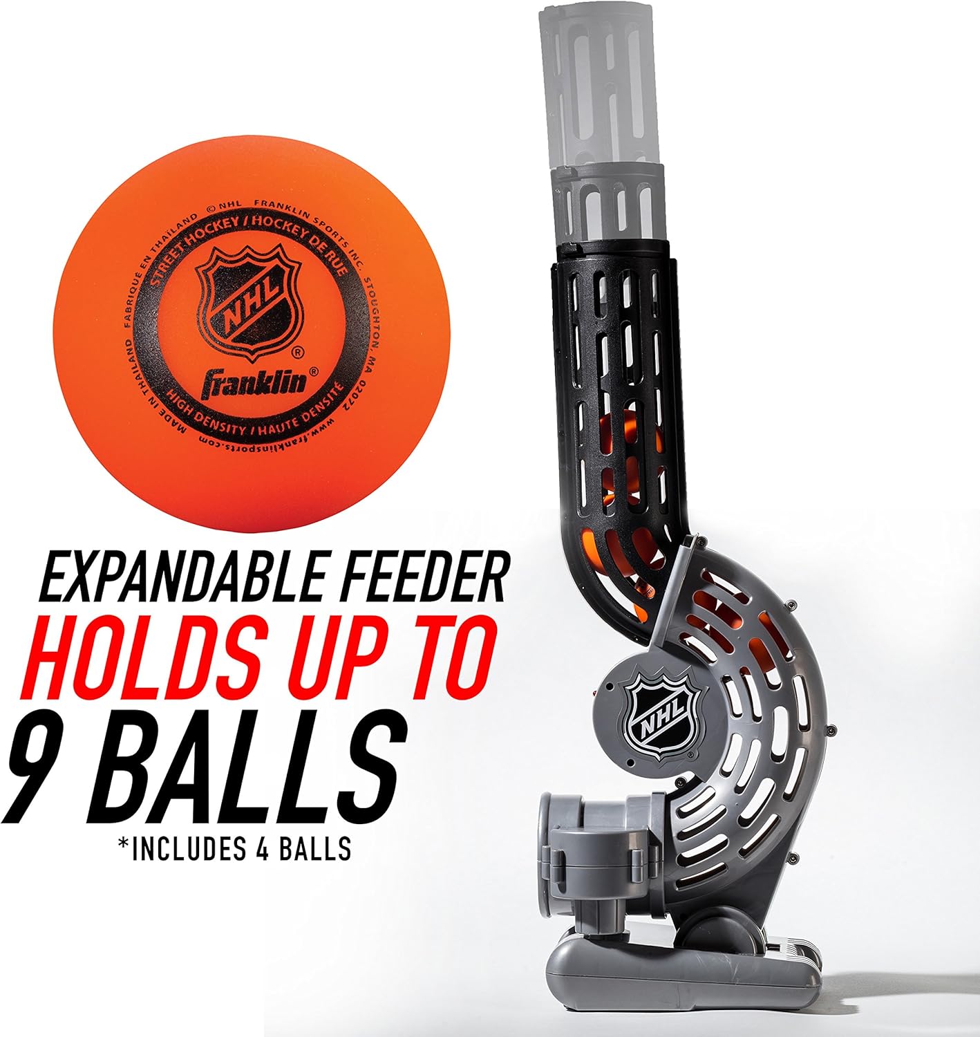 Franklin Sports Automatic One-Timer Hockey Passer - NHL Approved - Includes Four Street Hockey Balls: Sports & Outdoors