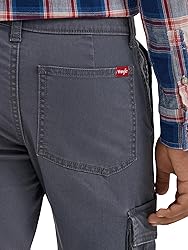 Wrangler Authentics Boys' Cargo Pant, Pewter, 6 Slim
