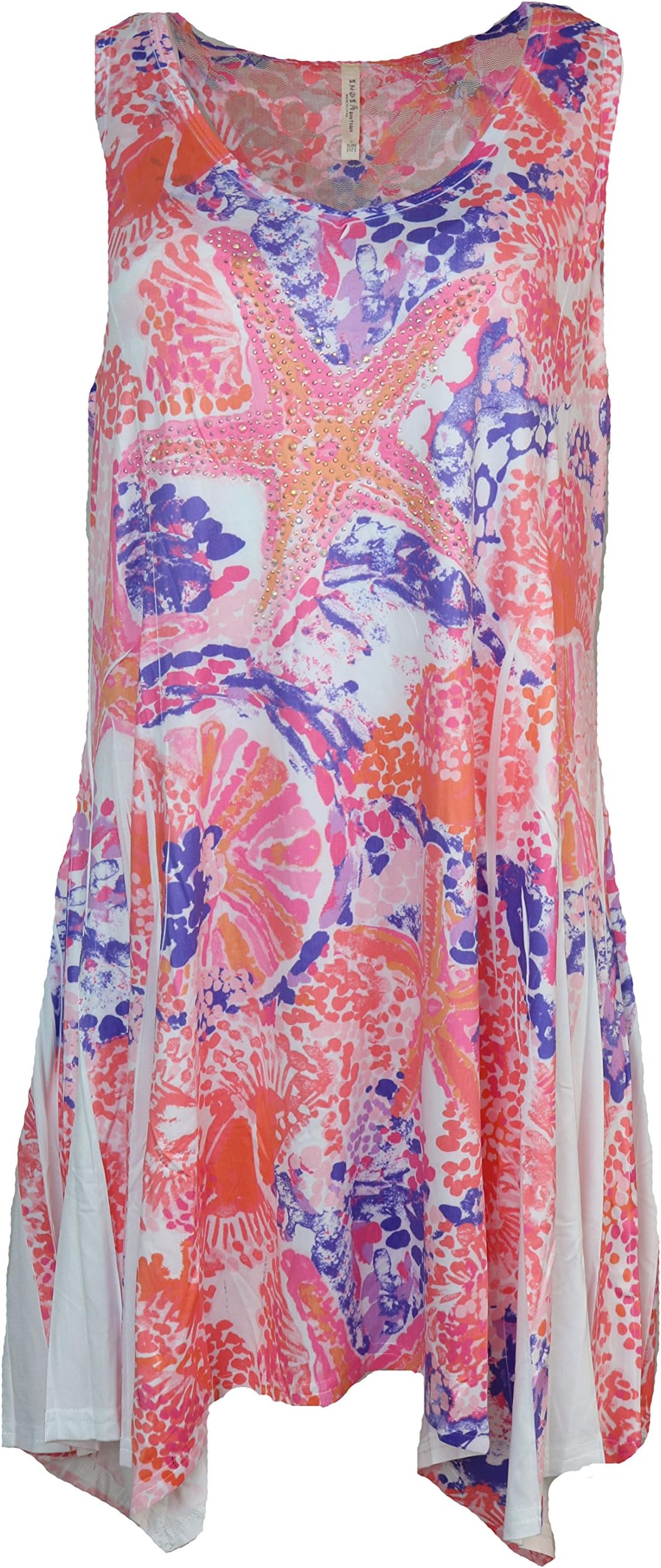 India BoutiqueWomen's Cover-up Dress with Bedazzled Beachy Design, One Size