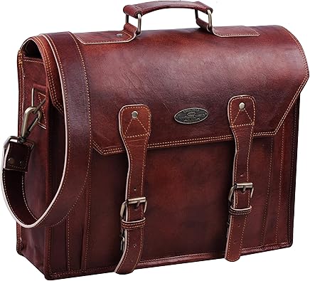 leather messenger computer bag