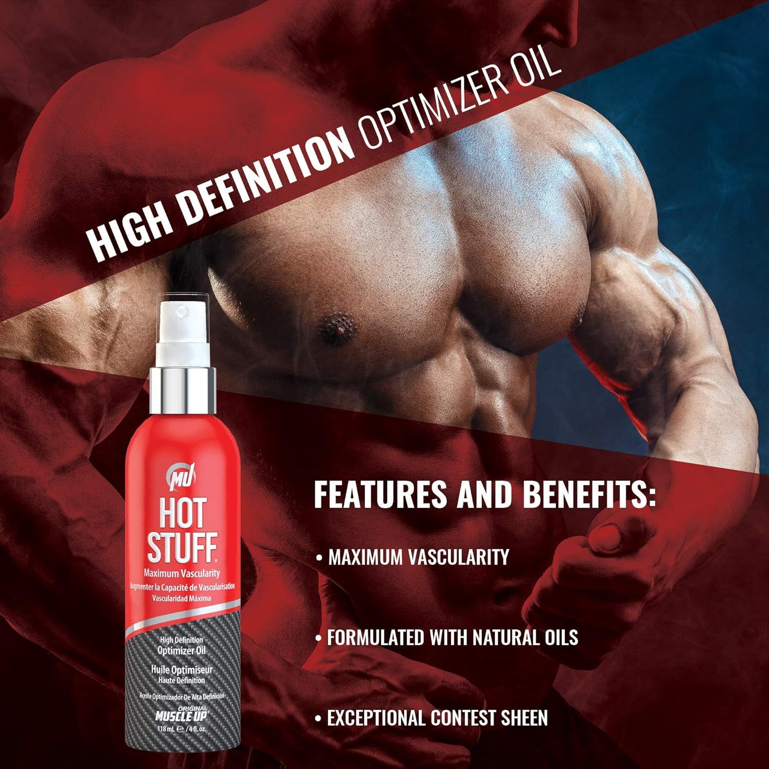 Pro Tan Hot Stuff Maximum Vascularity High Definition Optimizer Posing Oil, 4 fl oz.,Beige, 118 ml (Pack of 1) - Image 4