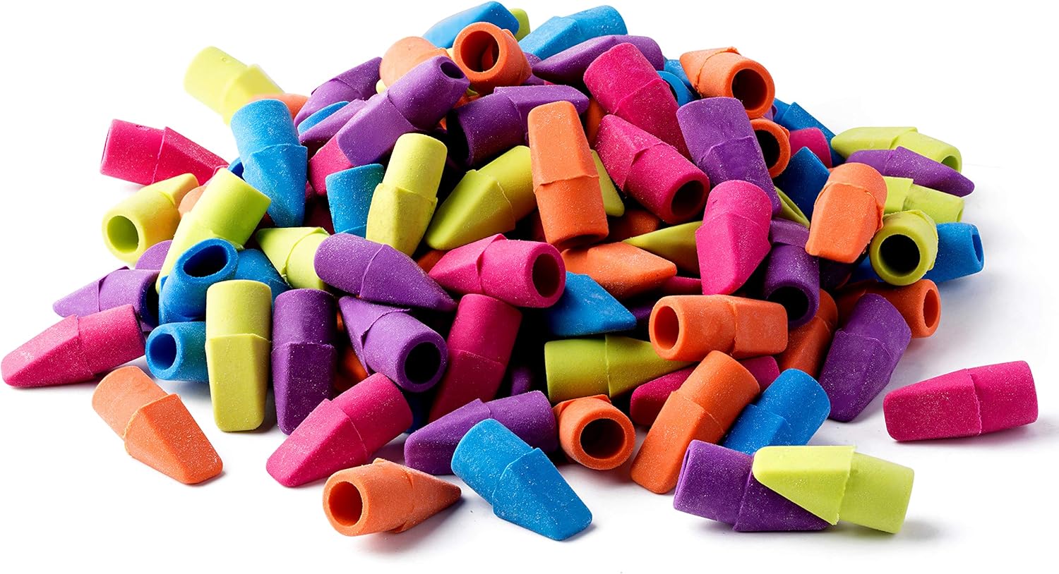 StarMar Set of 150 - Pencil Top Eraser Caps,for Kids, Bulk, Assorted Colors