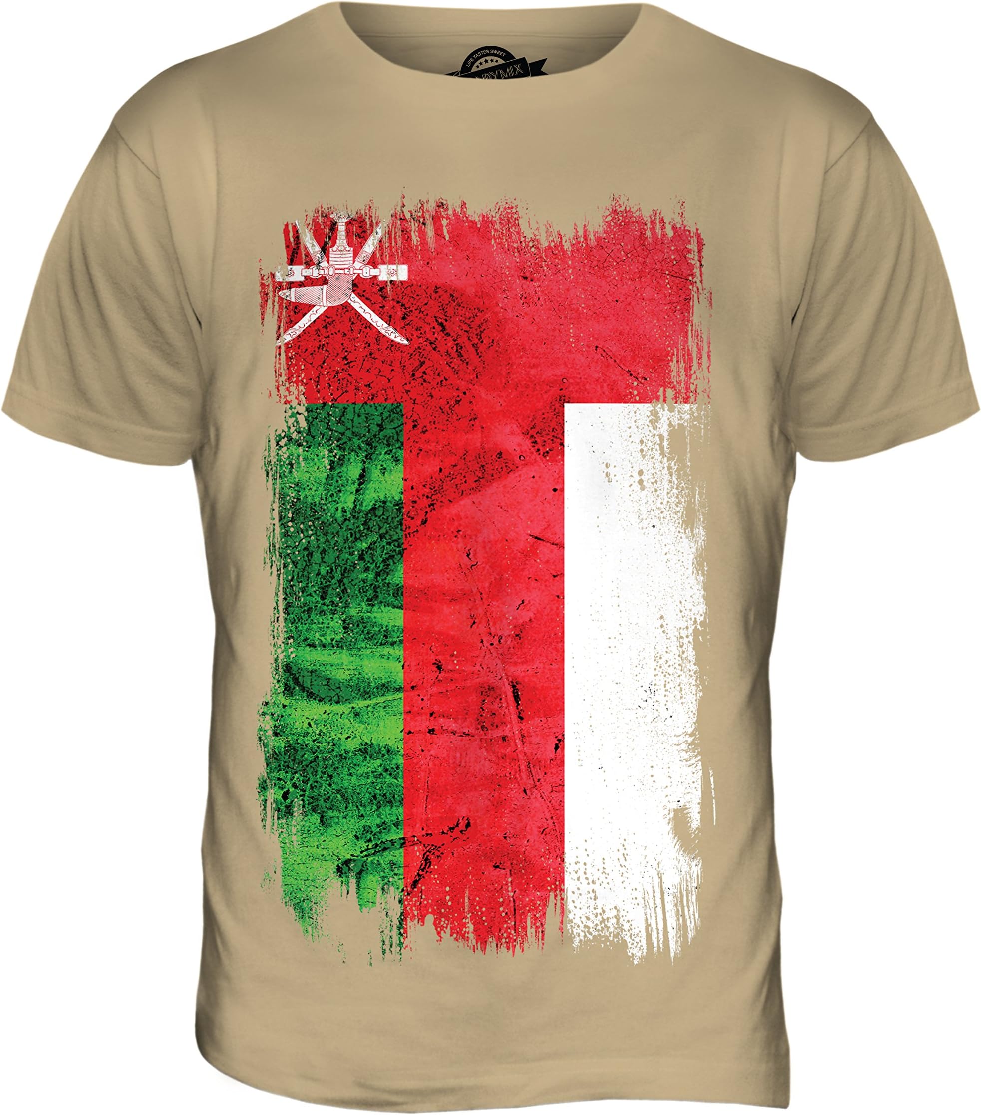 Candymix - Oman Grunge Flag - Mens T Shirt Top T-Shirt