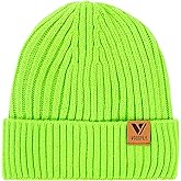 Vgogfly Lined Men Beanie Slouchy Knit Skull Cap Warm Stocking Hats Guys Women Striped Winter Beanie Hat