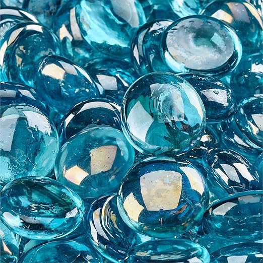 1/2" Fire Glass Beads for Indoor or Outdoor Fire Pits or Fireplace 10