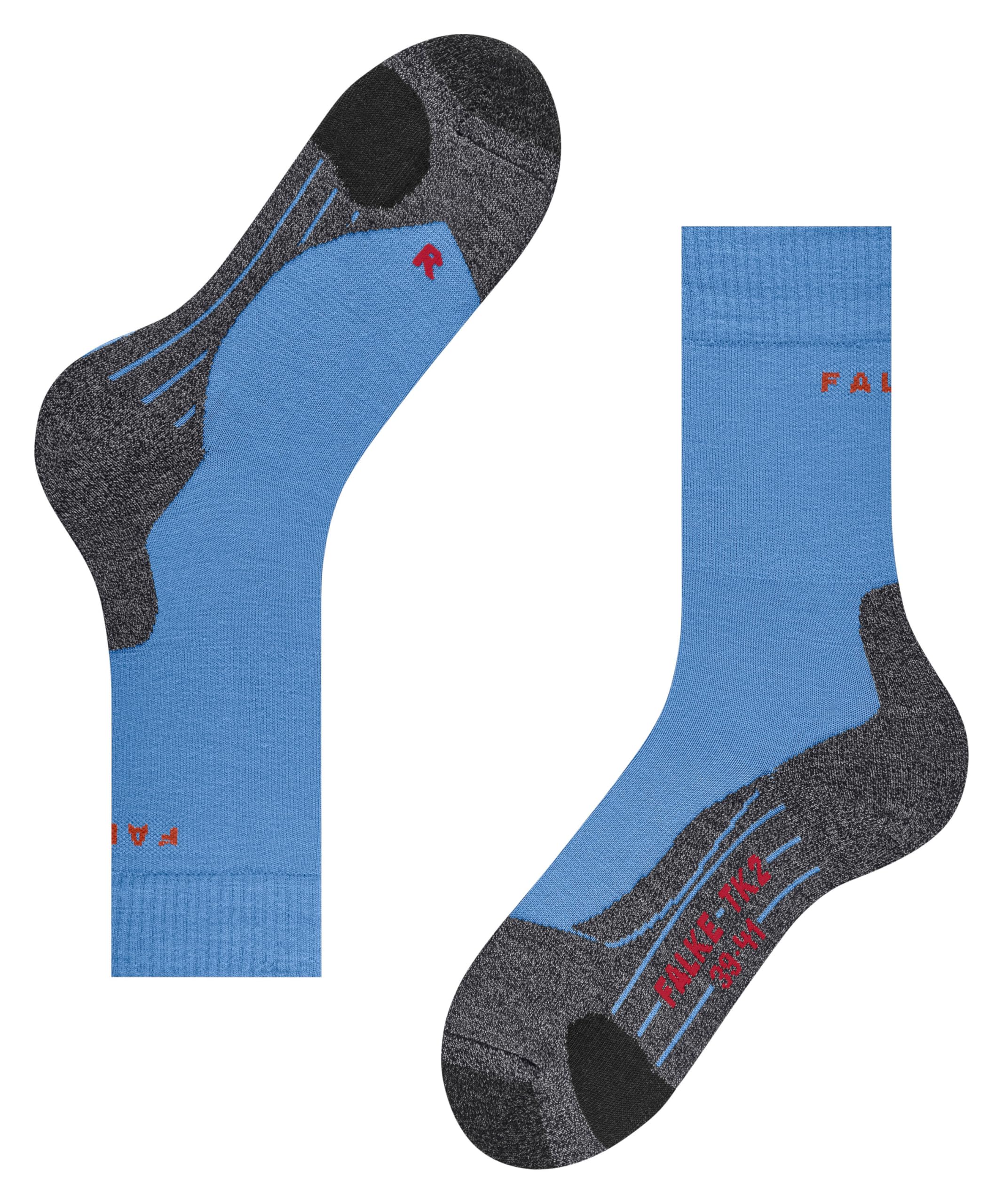 FALKE Herren Wandersocken TK2 Explore M So Wolle Funktionsmaterial antiblasen dick 1 Paar, Blau Blue Note 6545, 39-41 8