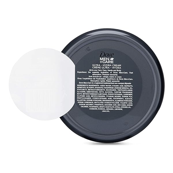DOVE MEN+CARE ULTRA HYDRA CREAM, FACE, HANDS AND BODY CARE, ALL SKIN TYPES, 5.07 OZ