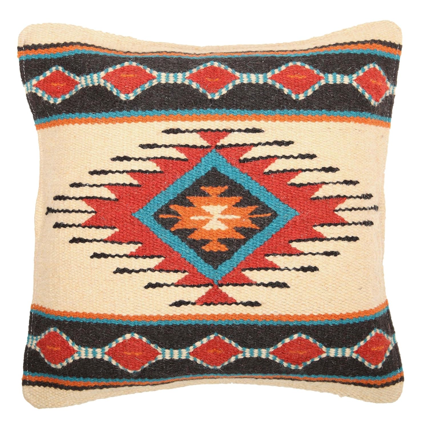 El Paso Designs Hand Woven Wool Pueblo Southwest 18X18 Aztec Throw