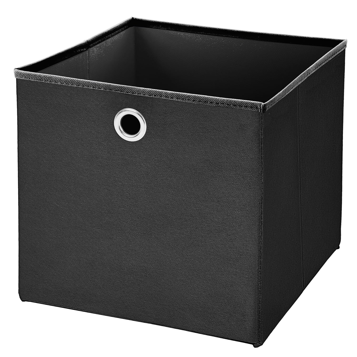 2 Stück Faltbox Schwarz 28x28x28cm - Praktische Aufbewahrungsbox Faltbar
