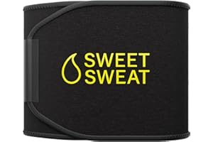 Sports Research Sweet Sweat Waist Trimmer (Core Series) - Premium Sweat Enhancing Fitness Band for Women & Men