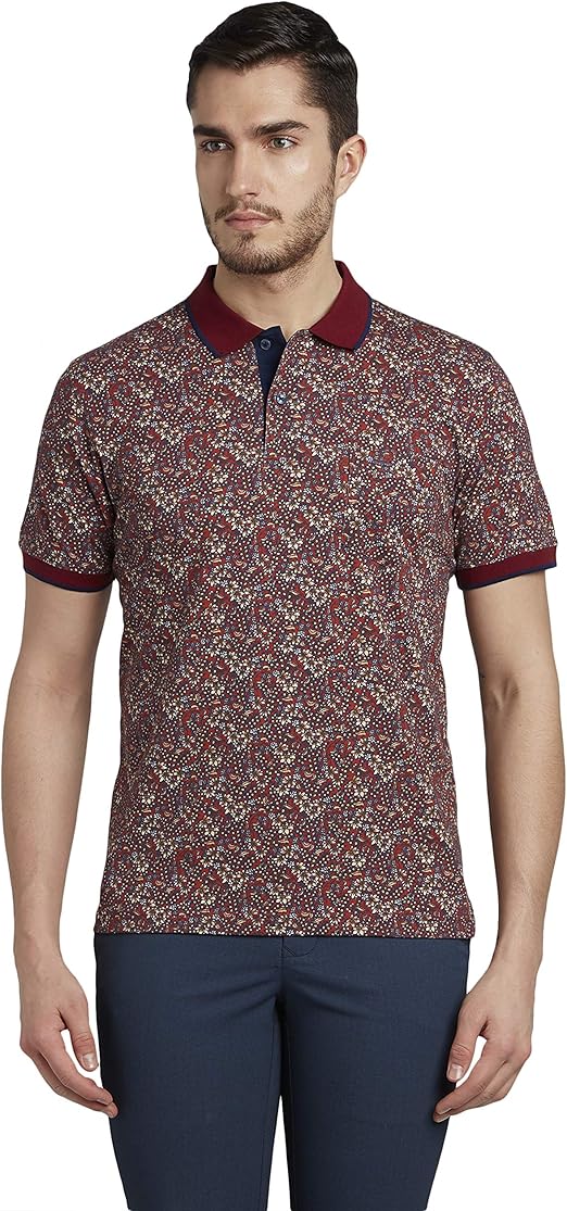 Buy Colorplus SelfDesign Maroon Coloured Cotton TShirts at Amazon.in