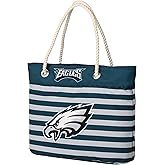 FOCO NFL Team Logo Nautical Stripe Tote Beach Bag