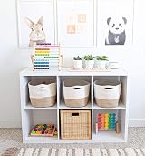 OrganiHaus Set of 3 Woven Cotton Rope Baskets White view 4