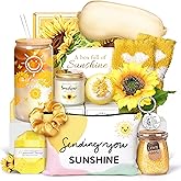 Birthday Gifts for Women, 12pcs Sunflower Self-Care Package, Sending Sunshine Get Well Gifts for Women, After Surgery Recovery Gifts, Thinking Of You Relaxing Spa Basket for Her Sister Mom Friends