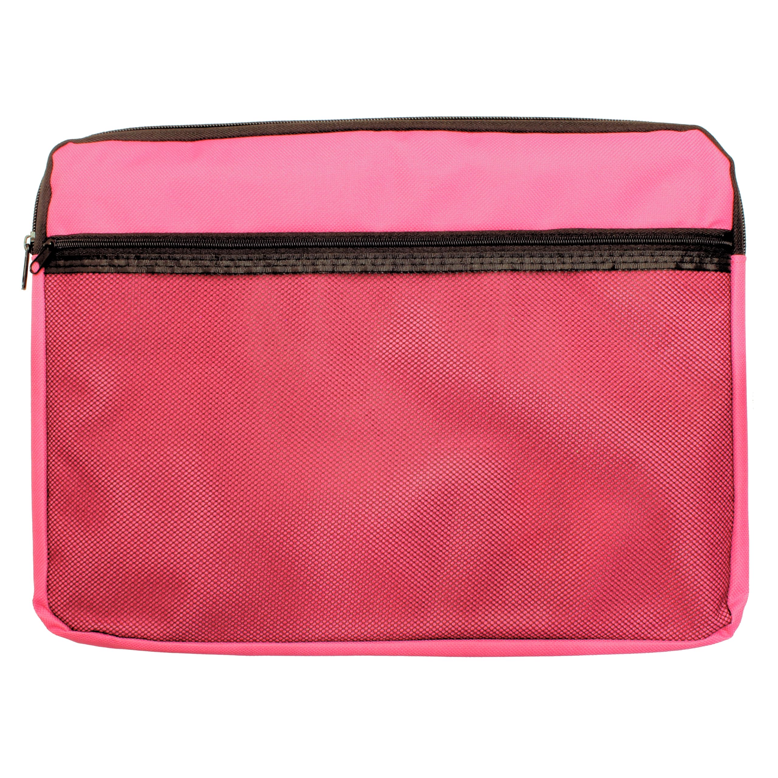 Cathedral Products | A4 Canvas Document Bag with Zip and Outer Mesh Pocket - Pink
